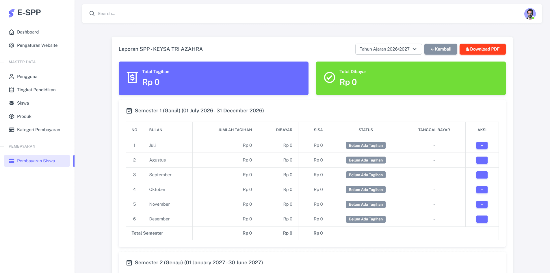 SPP Payment - Al Kautsar Ngoro screenshot