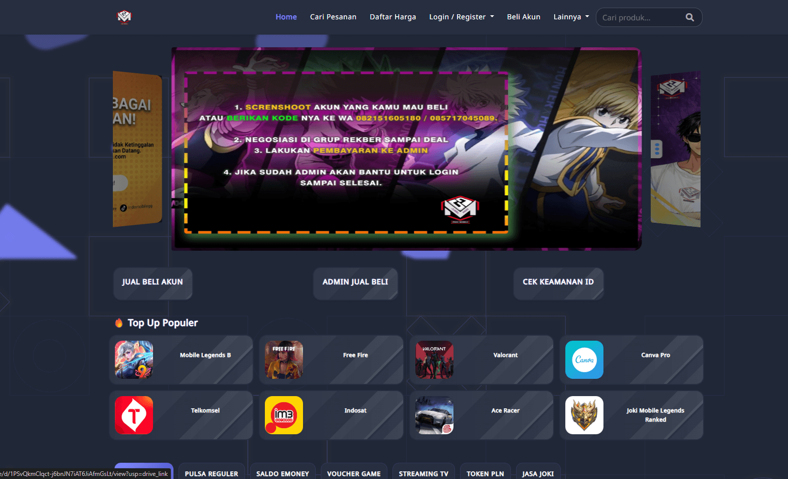 Top-Up Game Platform - 10+ White-Label Platforms for Indonesian Clients screenshot